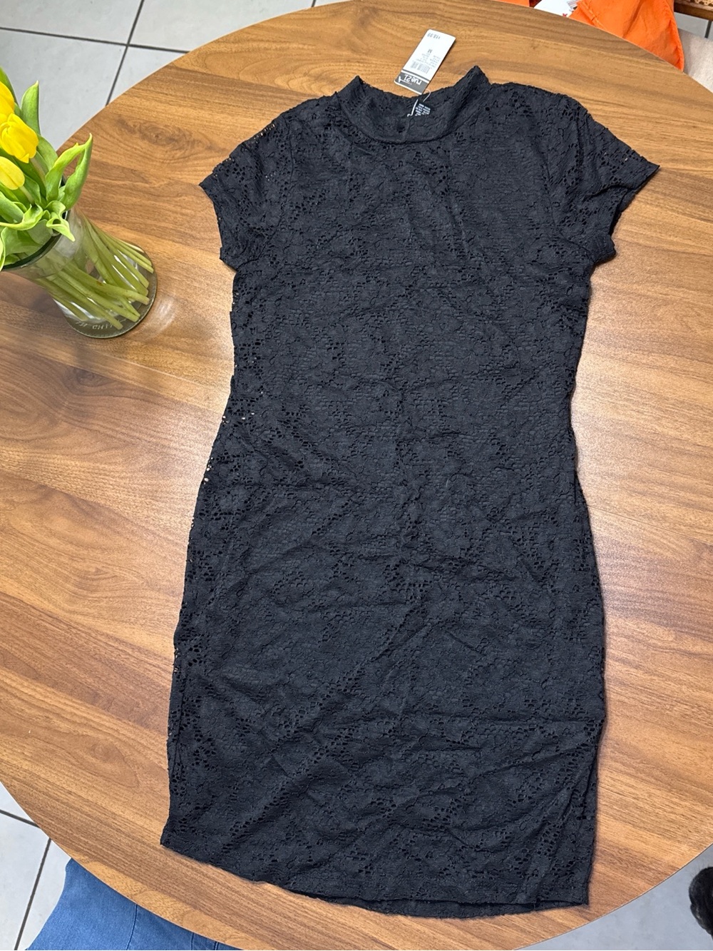 Rue21 Black Lace Short Sleeve Bodycon Dress
